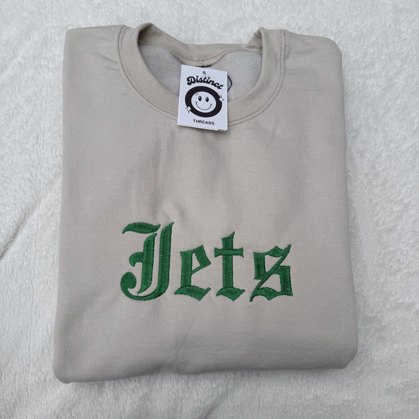 Sports Teams (Custom Text Option Available) Embroidered Crewneck Sweatshirt