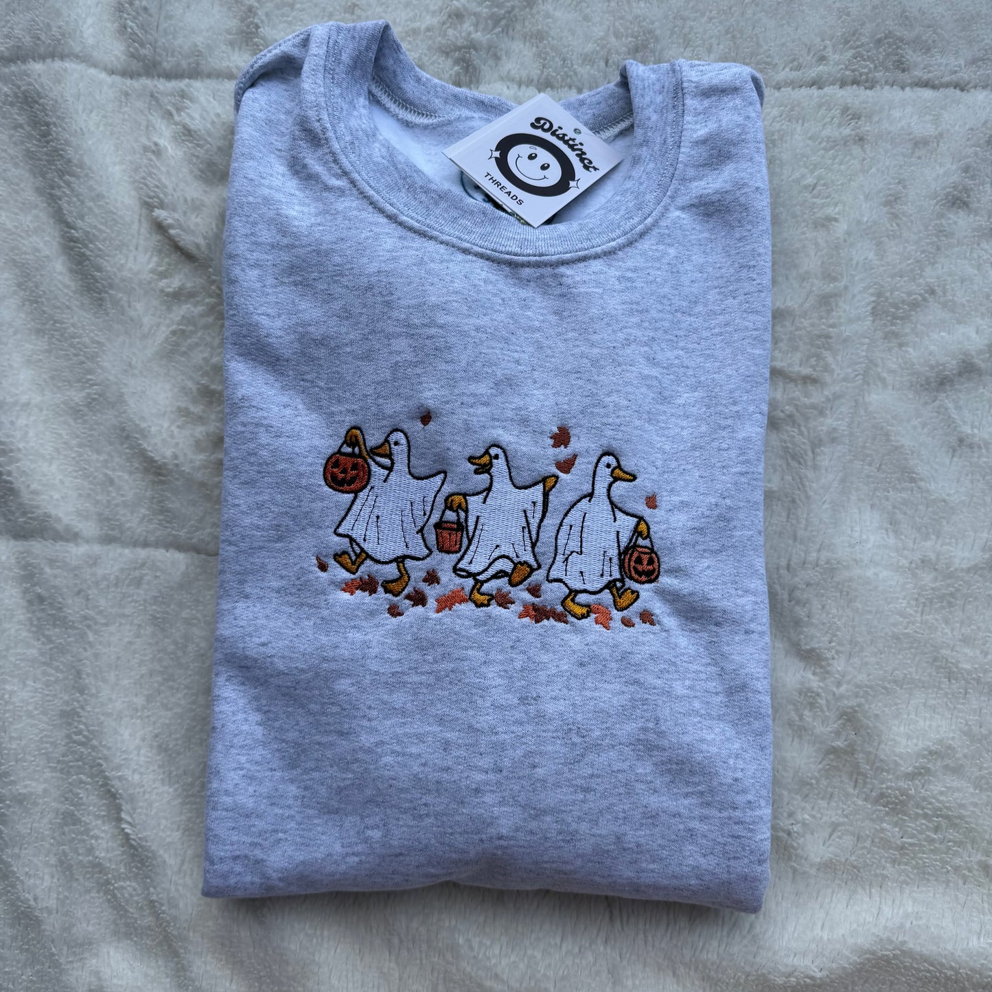 Spooky Goose Embroidered Crewneck Sweatshirt