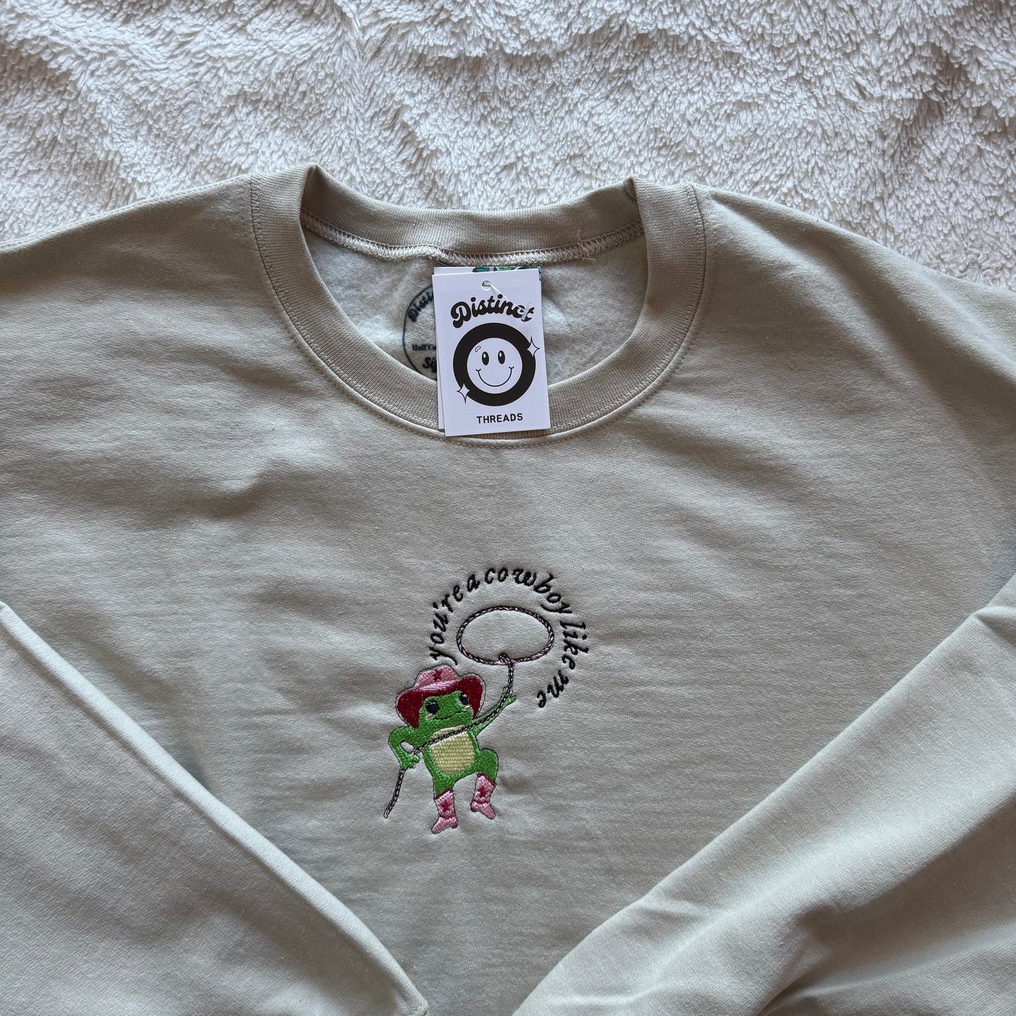 Cowboy Like Me Inspired Ready To Ship Embroidered Crew - Size Large