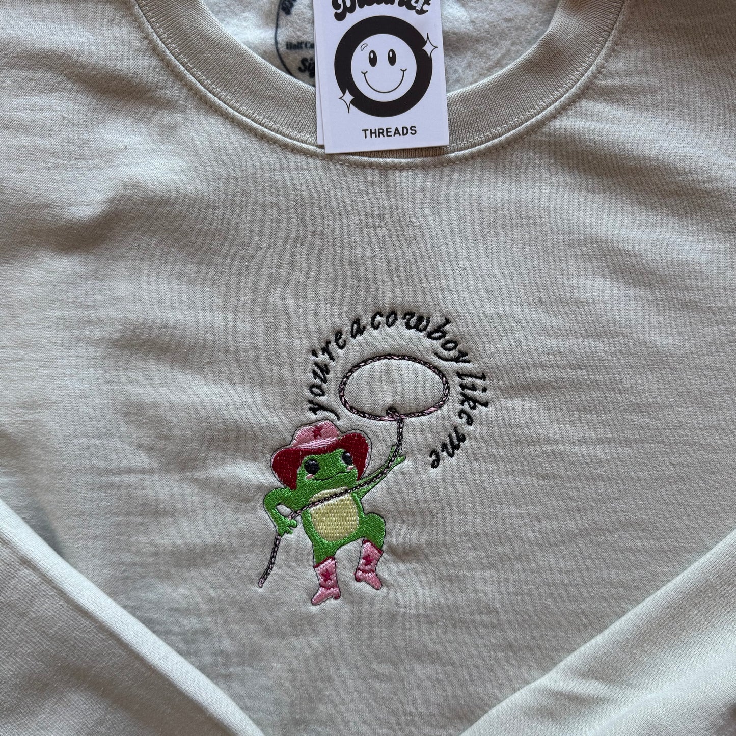 Cowboy Like Me Inspired Ready To Ship Embroidered Crew - Size Large