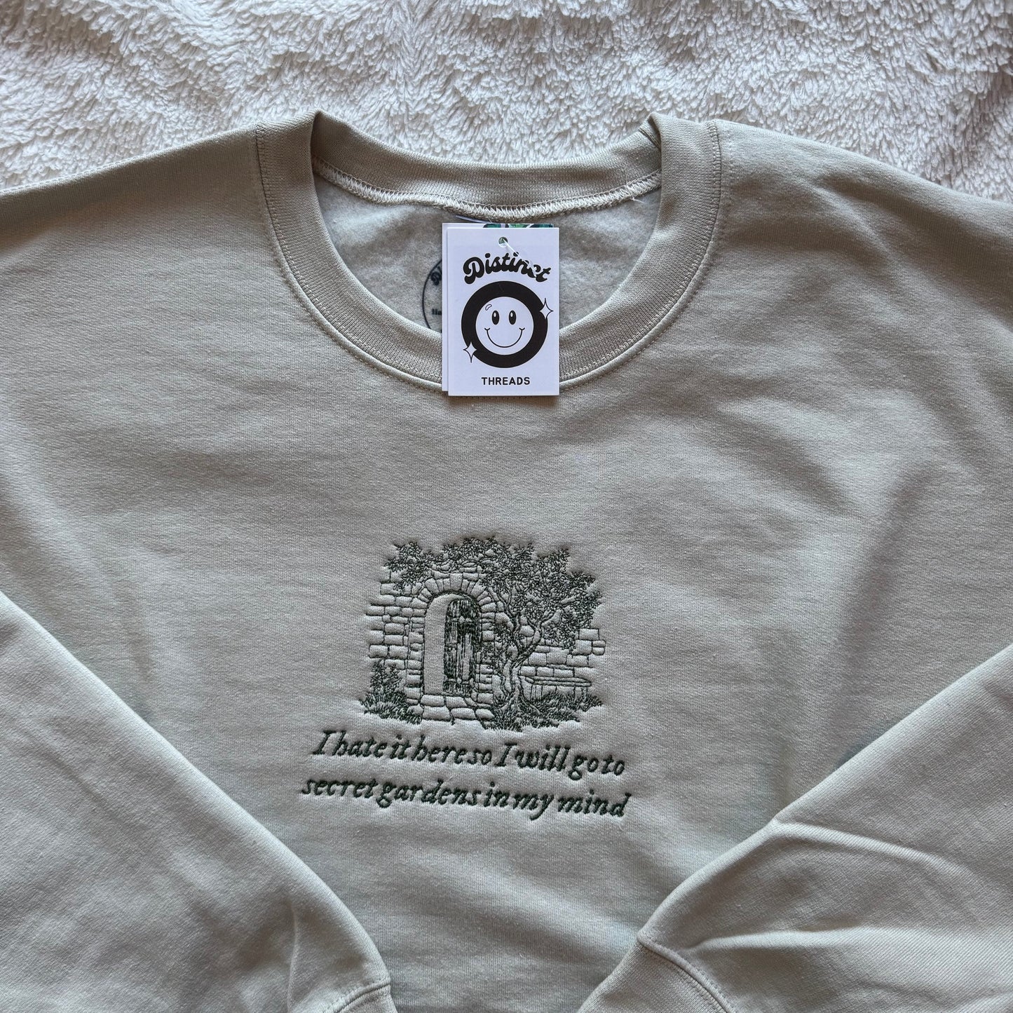 I Hate It Here Inspired Ready To Ship Embroidered Crew - Size Large