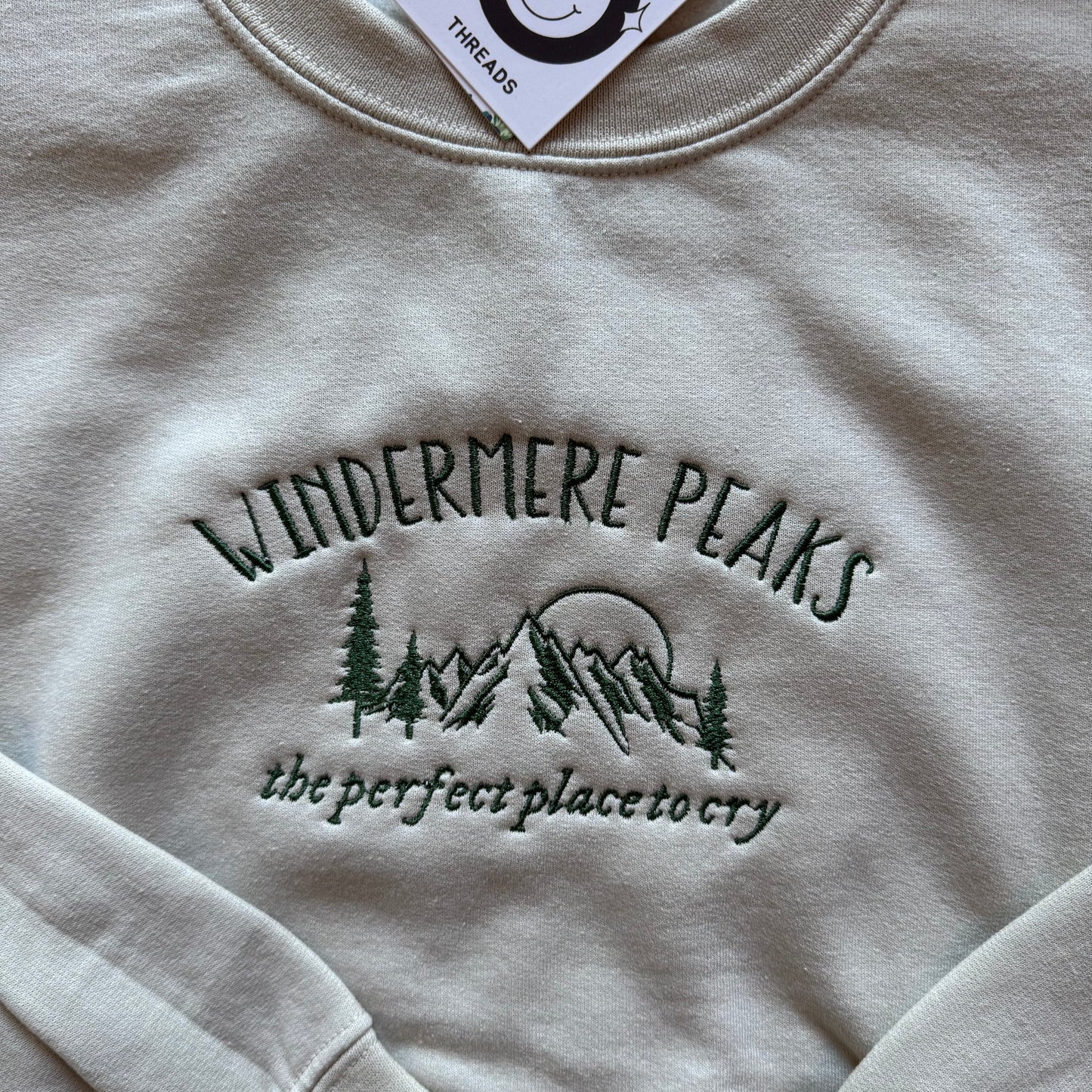 The Lakes Inspired Ready To Ship Embroidered Crew - Size Medium