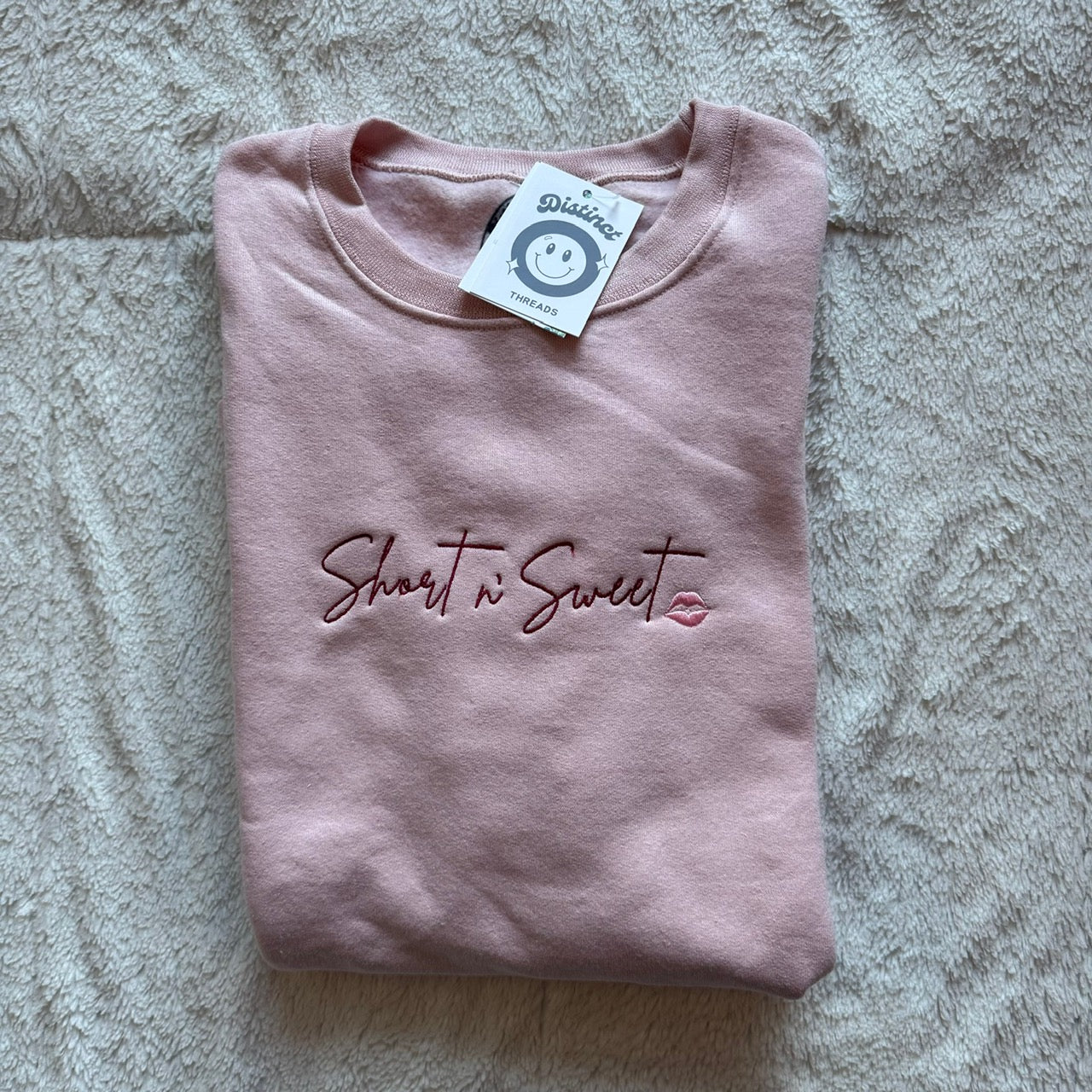 Short N' Sweet Inspired Embroidered Crewneck Sweatshirt