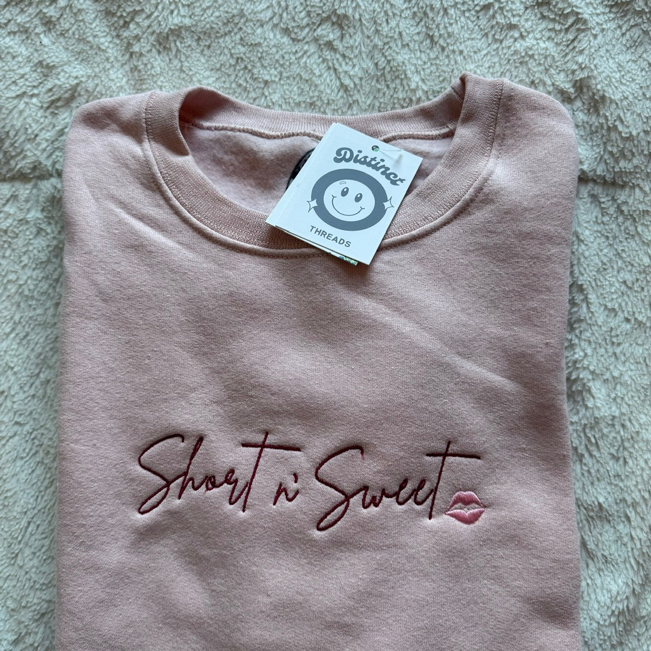 Short N' Sweet Inspired Embroidered Crewneck Sweatshirt