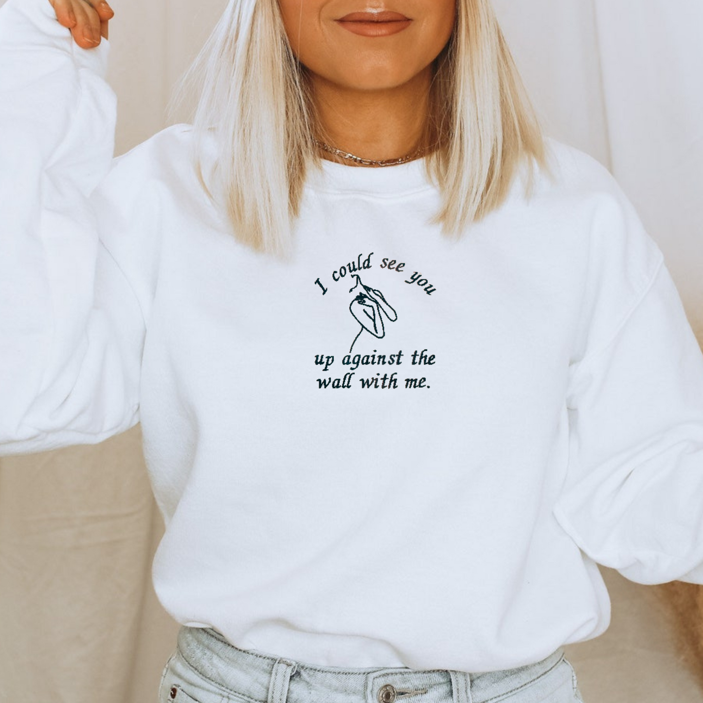 I Can See You Taylor Inspired Embroidered Crewneck Sweatshirt