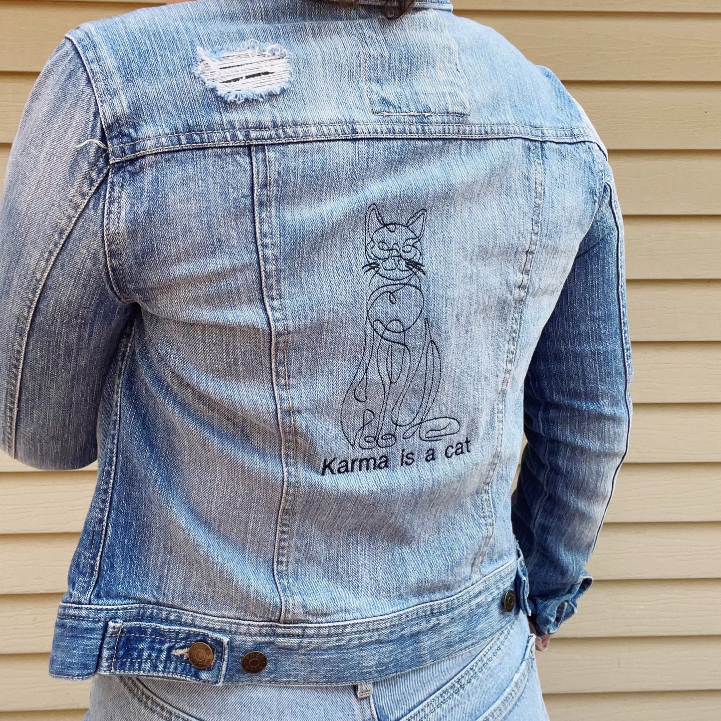 Taylor Inspired Karma Jean Jacket - Size Medium