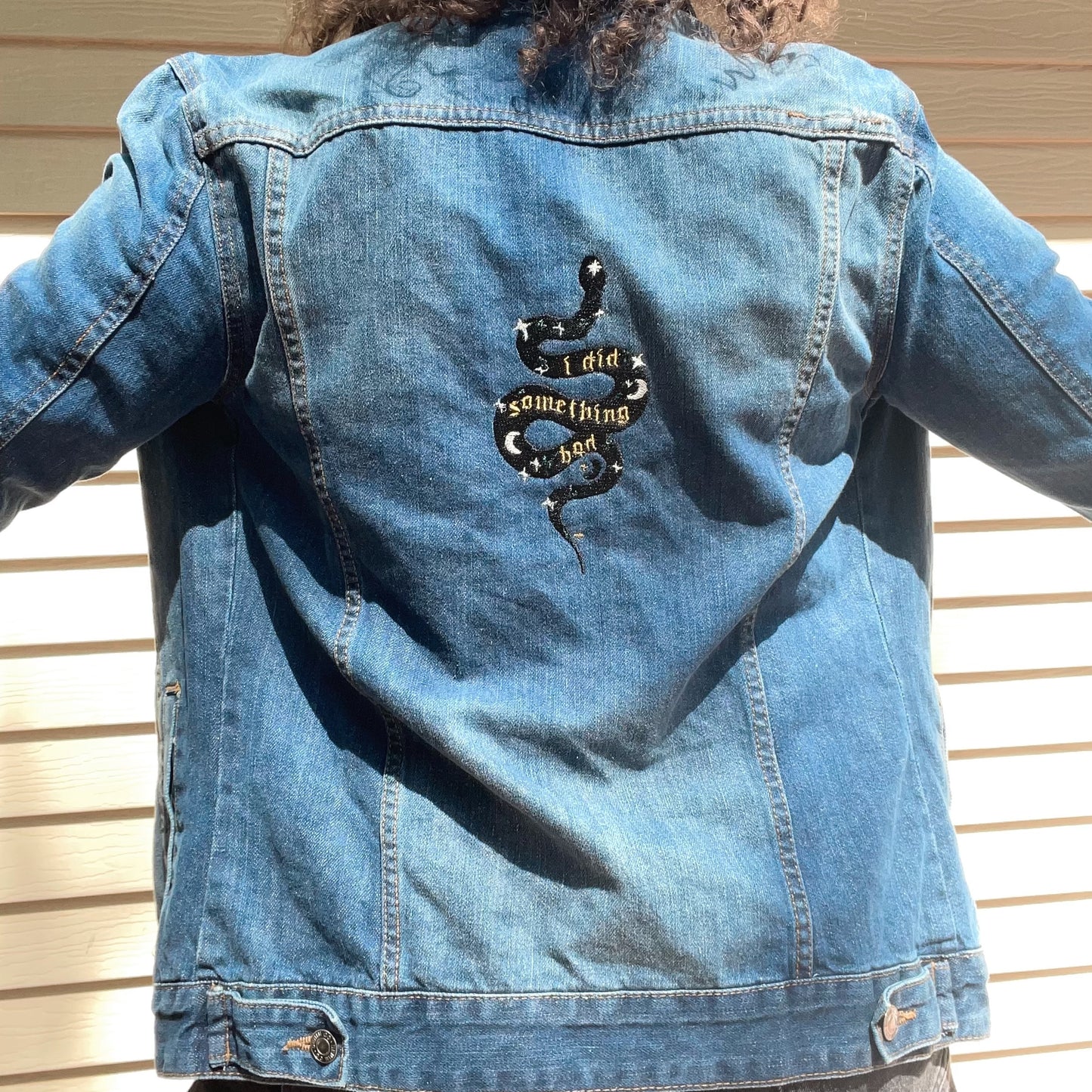 Taylor Inspired I Did Something Bad Jean Jacket - Size XS