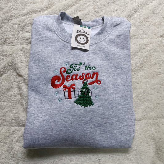 Tis' The Season Embroidered Crewneck Sweatshirt