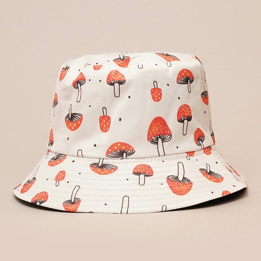 Mushrooms Reversible Bucket Hat