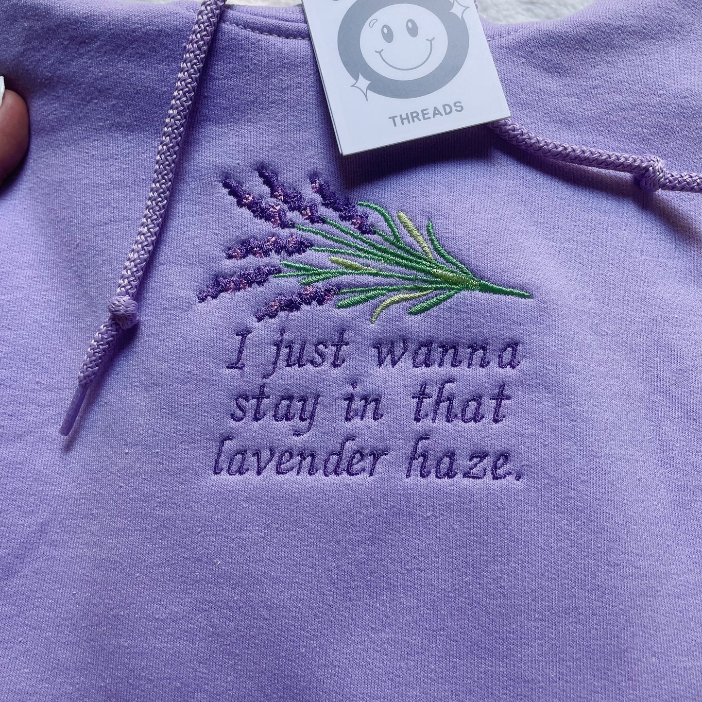 Lavender Haze Taylor Inspired Embroidered Hoodie