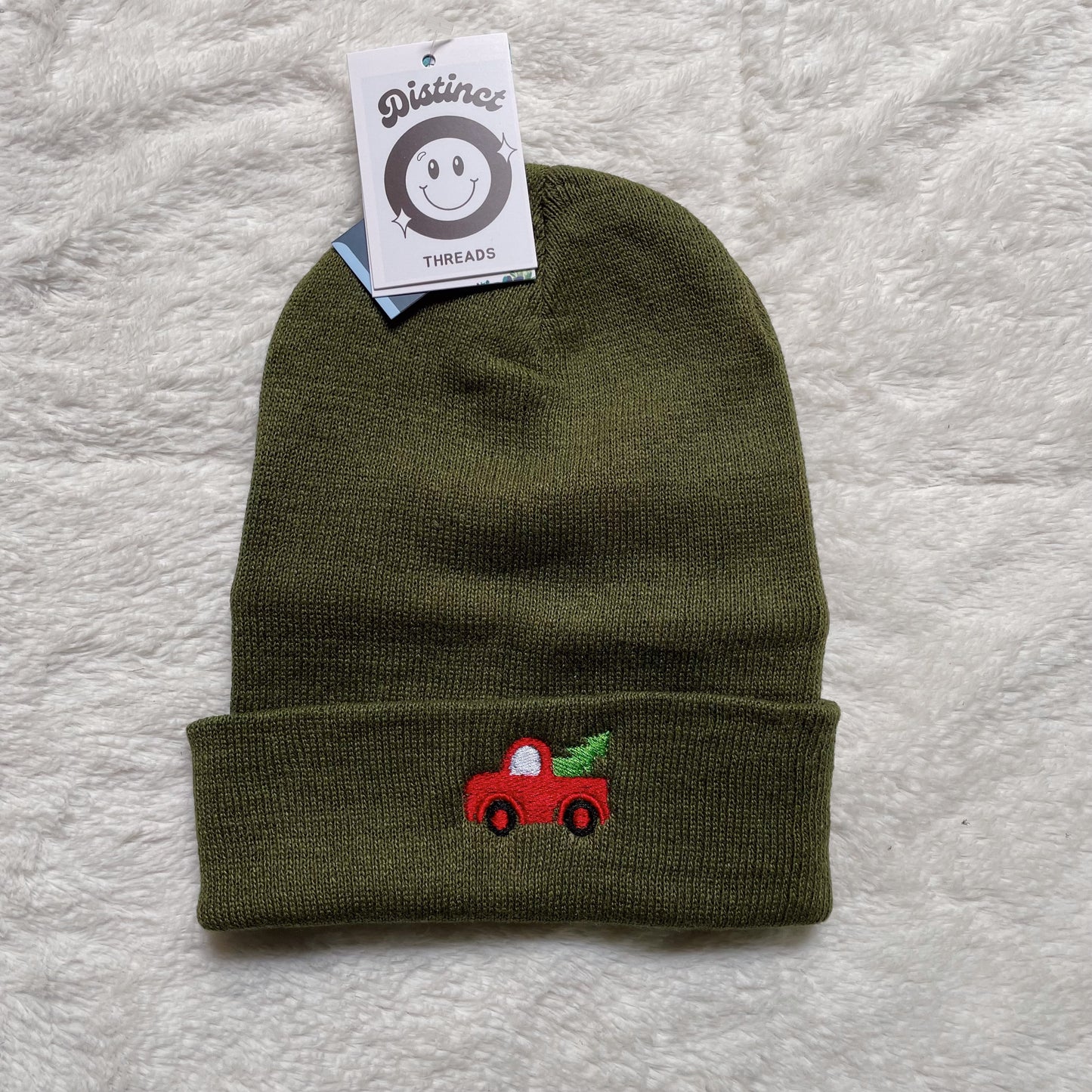 Christmas Truck Embroidered Beanie