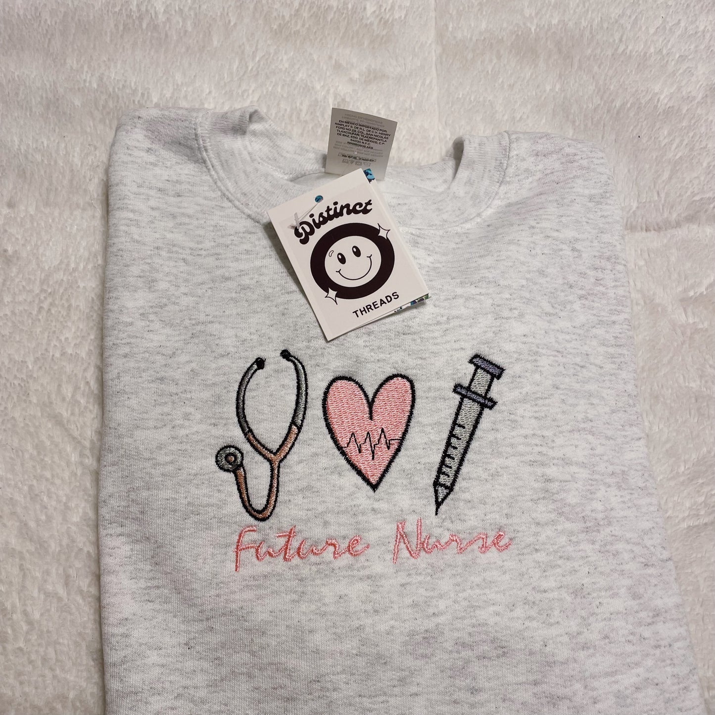 Future Nurse Embroidered Crewneck Sweatshirt