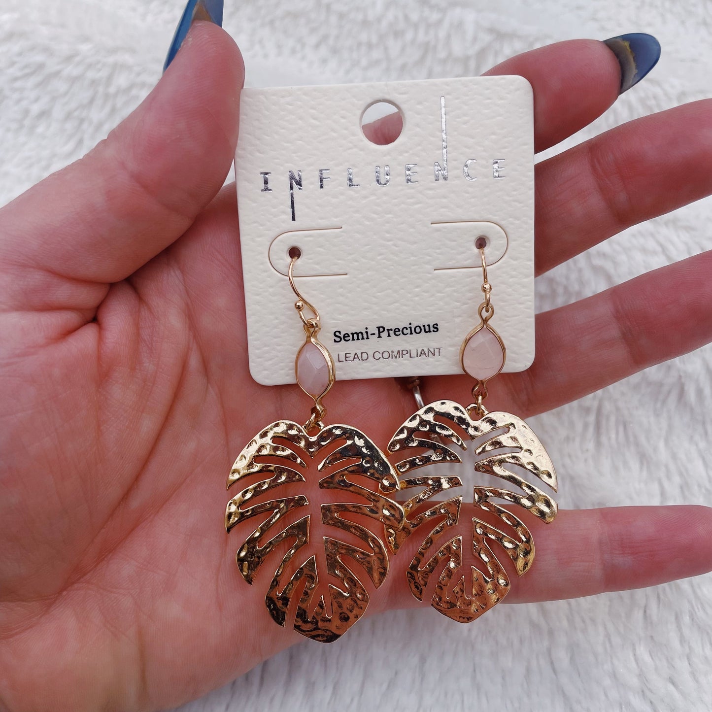 Influence Monstera Leaves Dangly Earrings