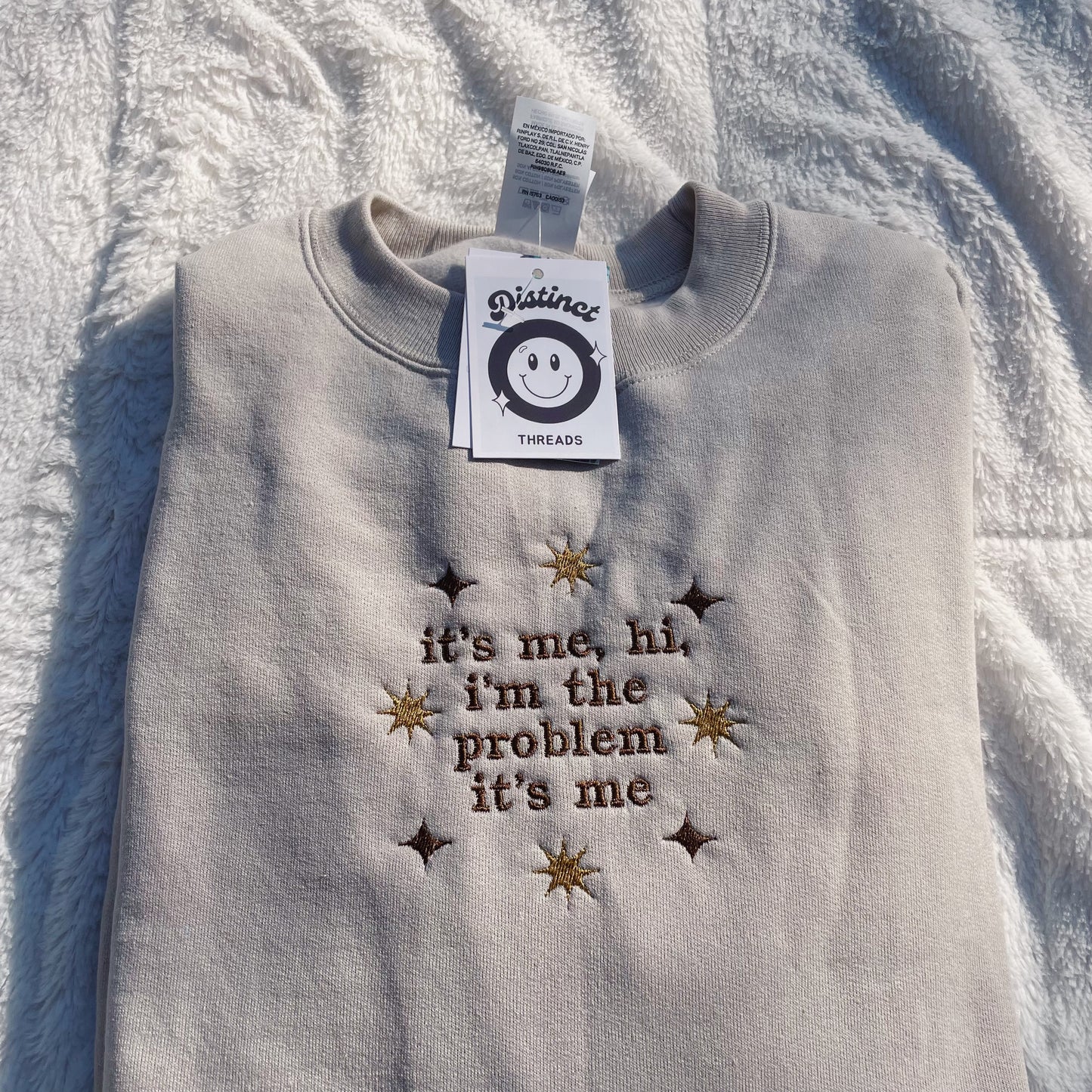 It's Me, Hi, I'm The Problem It's Me Taylor Inspired Embroidered Crewneck Sweatshirt