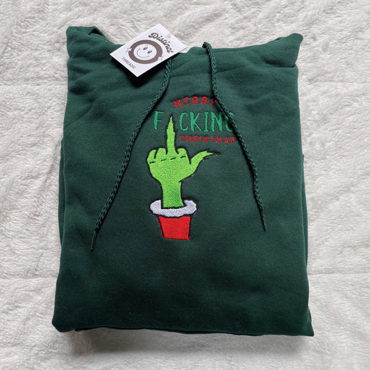 Merry F*cking Christmas Embroidered Hoodie
