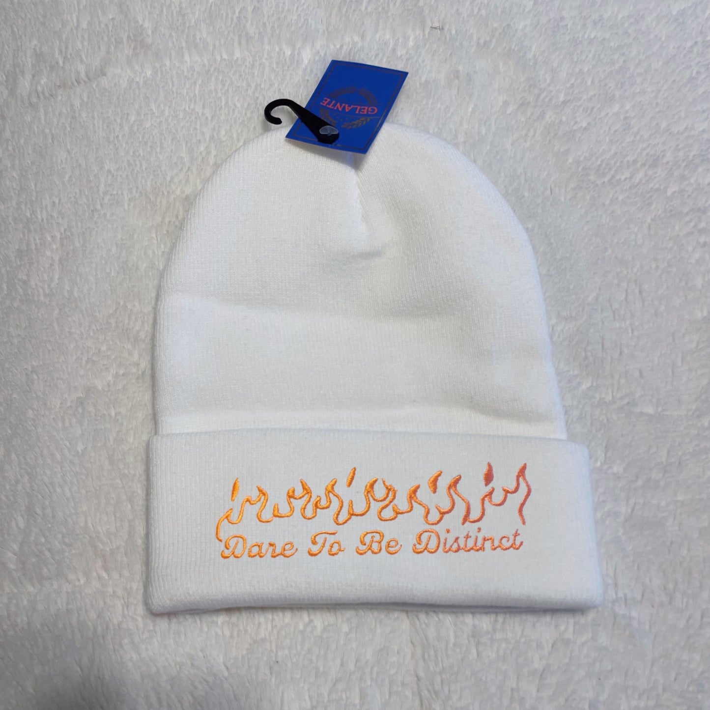 Dare To Be Distinct Flames Embroidered Beanie