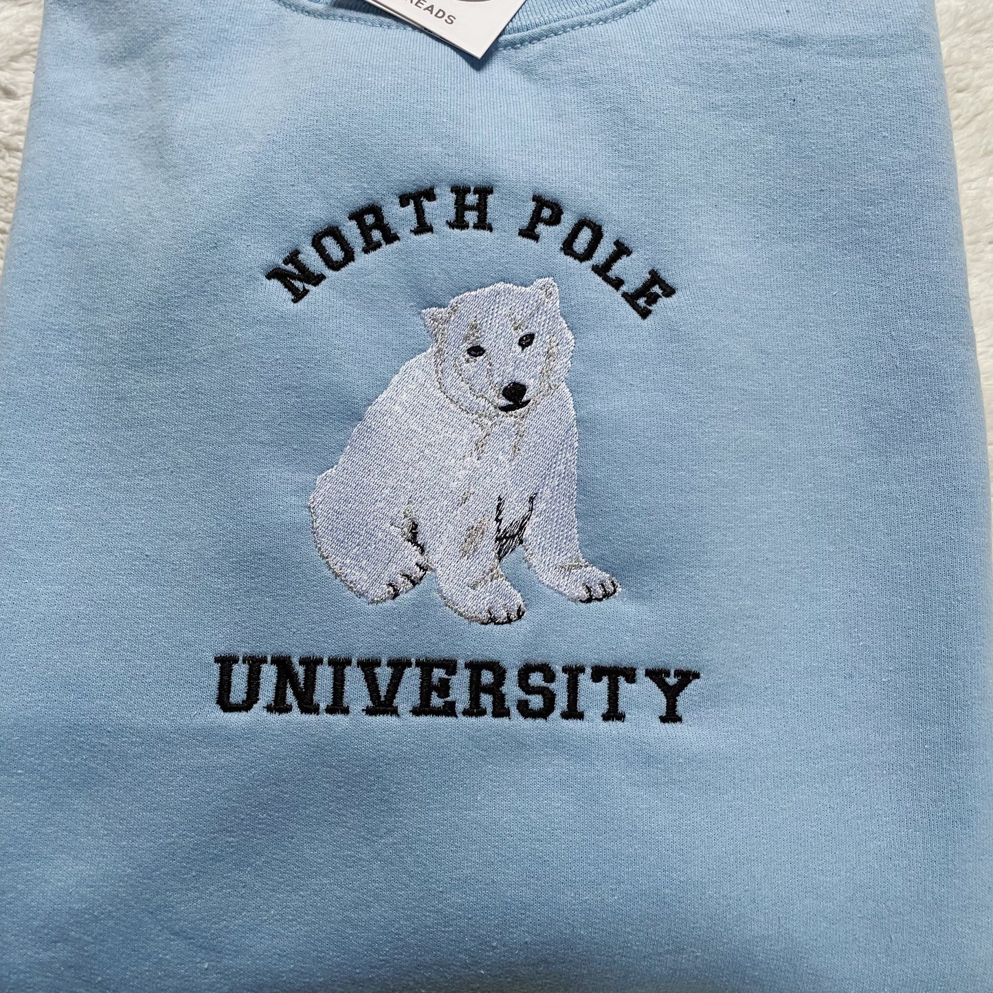 North Pole University Embroidered Crewneck Sweatshirt