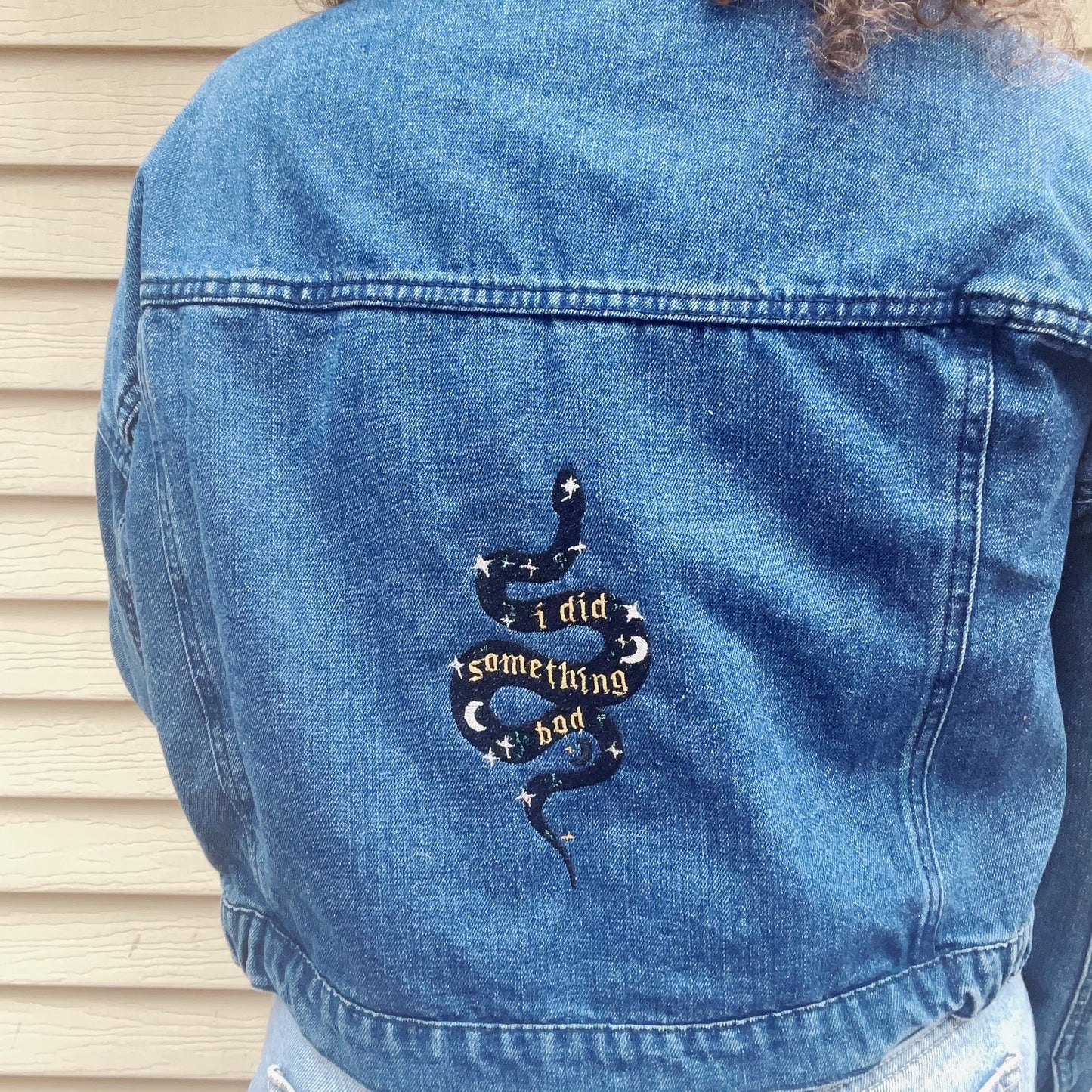 Taylor Inspired I Did Something Bad Jean Jacket - Size Large