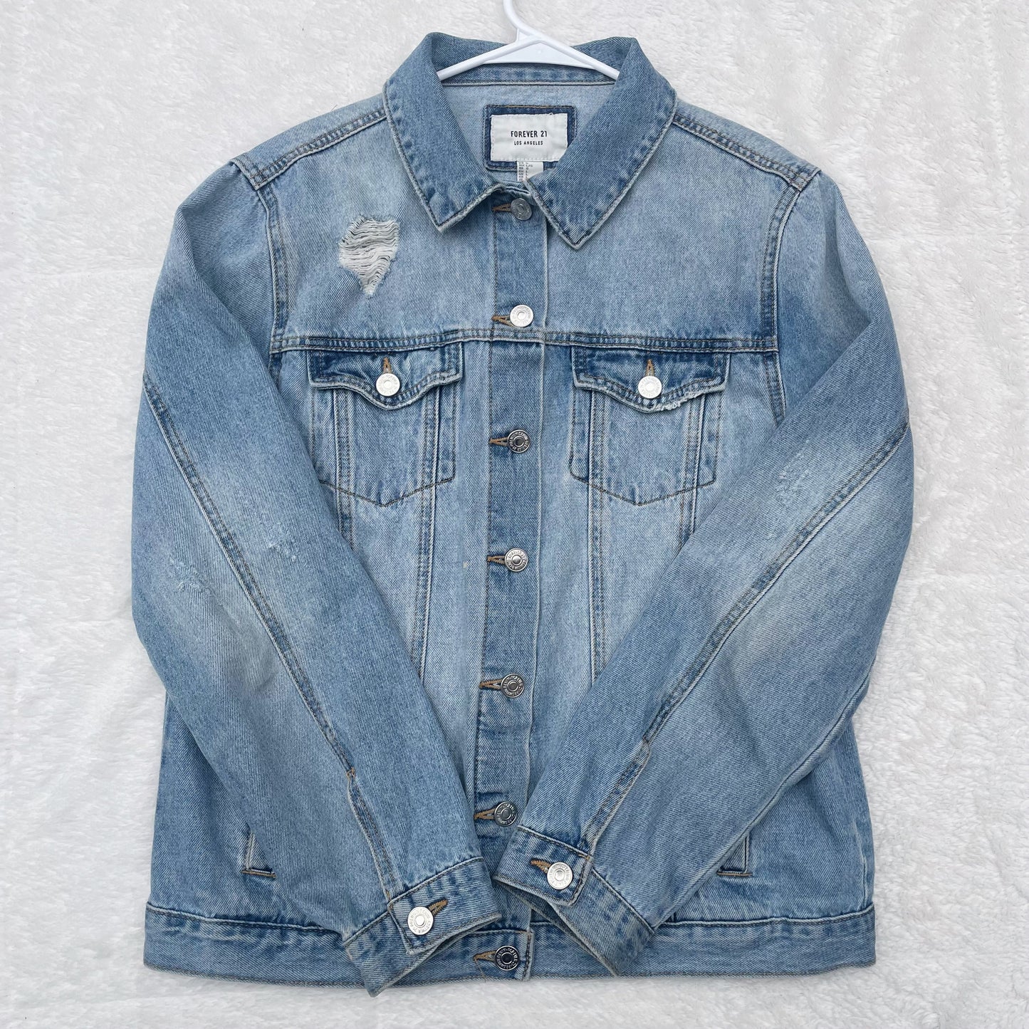 Taylor Inspired Lavender Haze Jean Jacket - Size Large