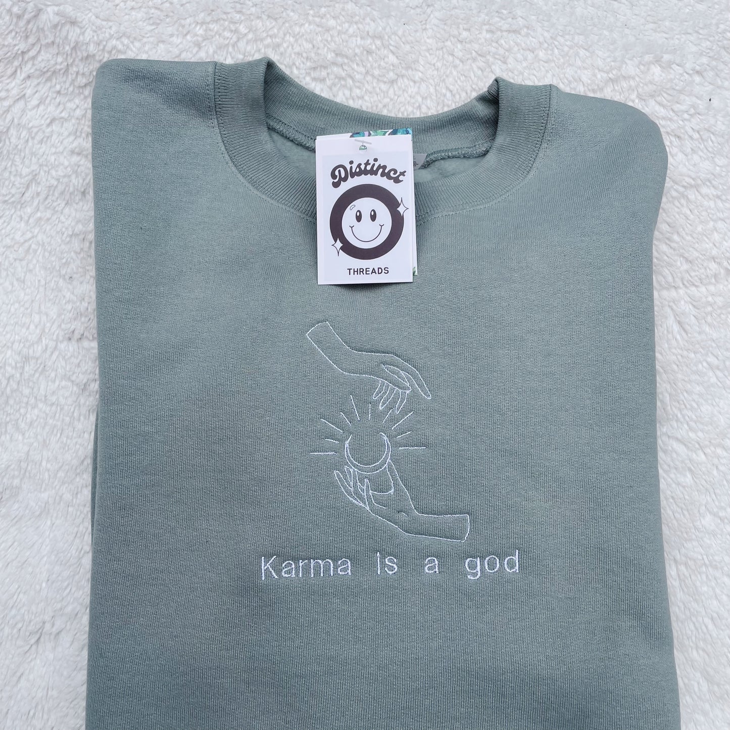 Karma Is A God Taylor Inspired Embroidered Crewneck Sweatshirt