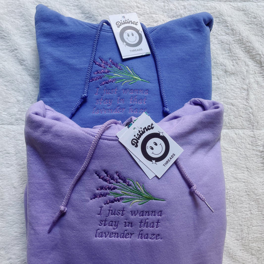 Lavender Haze Taylor Inspired Embroidered Hoodie