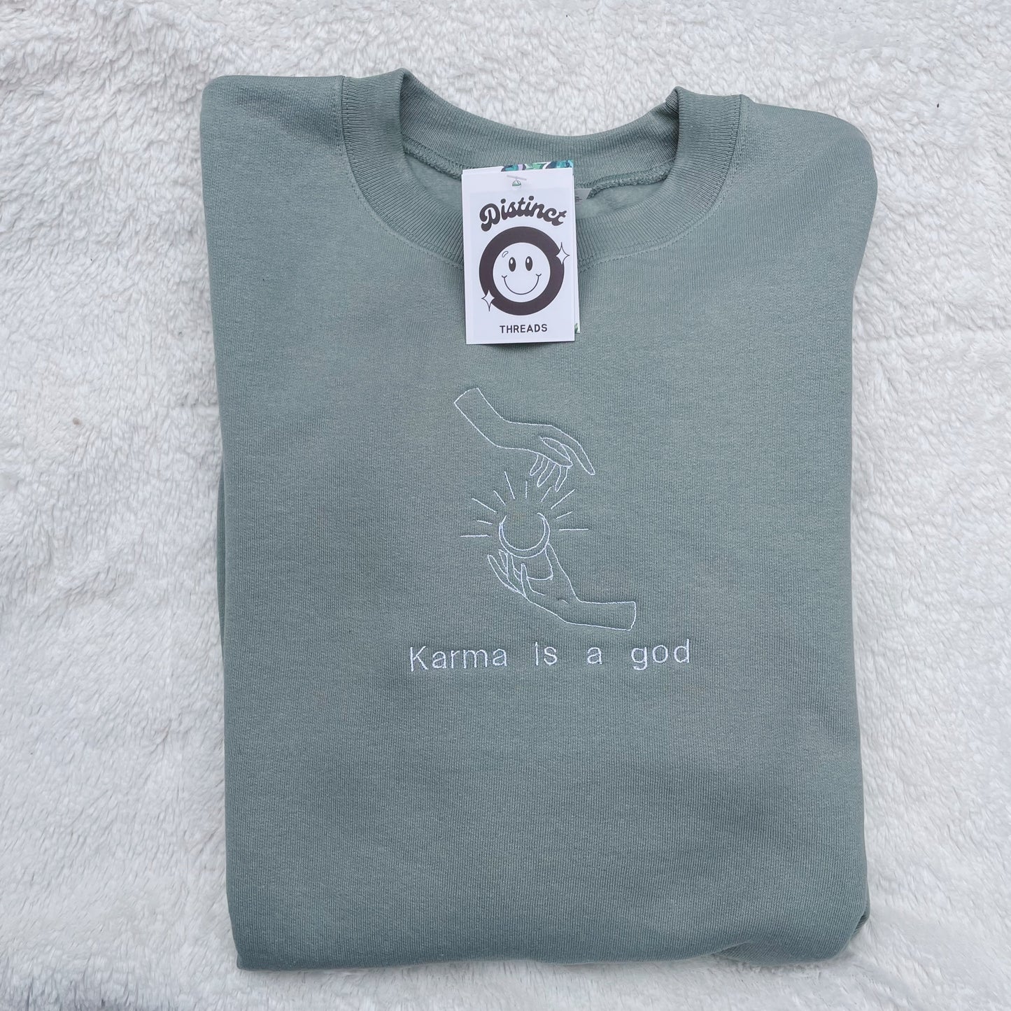 Karma Is A God Taylor Inspired Embroidered Crewneck Sweatshirt