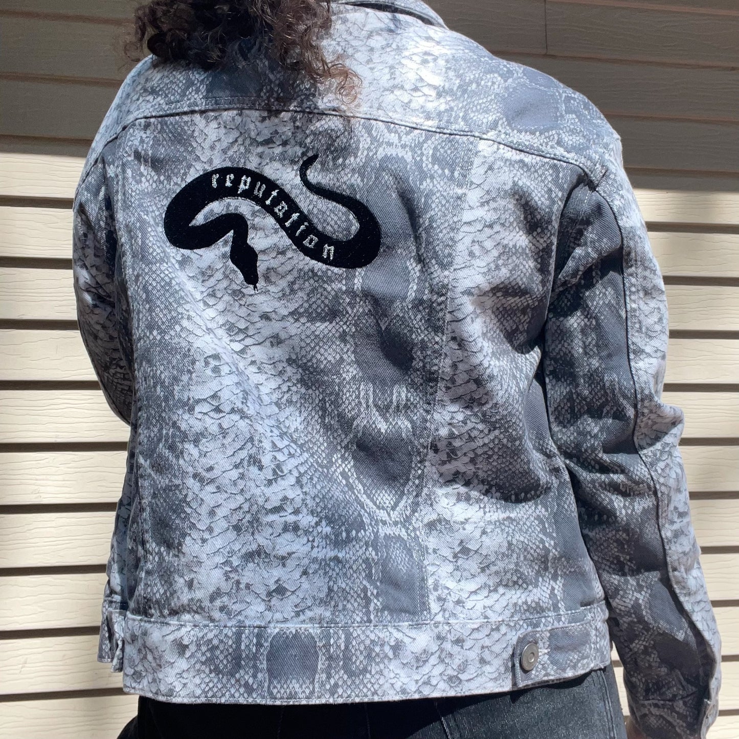 Taylor Inspired Reputation Jean Jacket - Size Medium