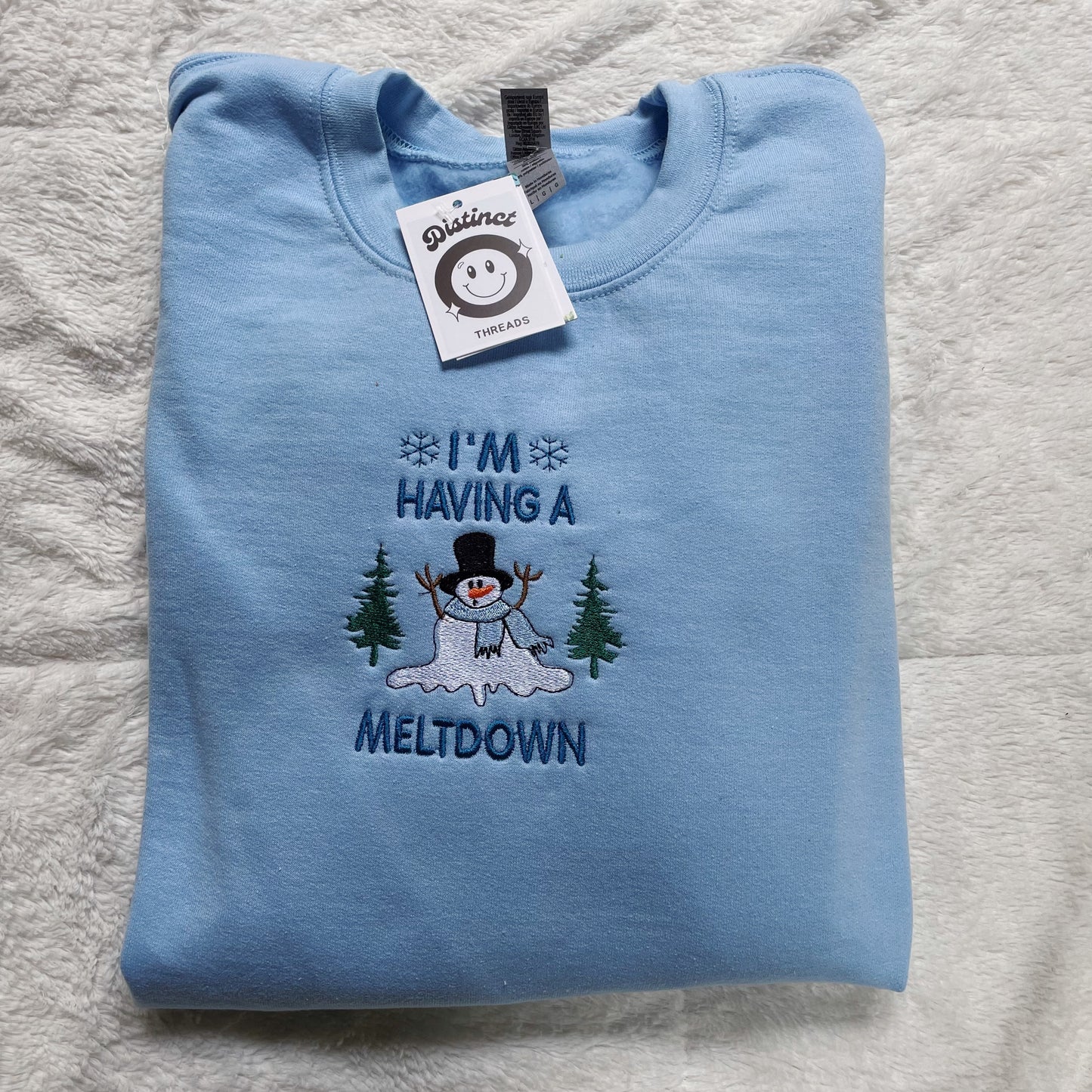 I'm Having A Meltdown Embroidered Crewneck Sweatshirt