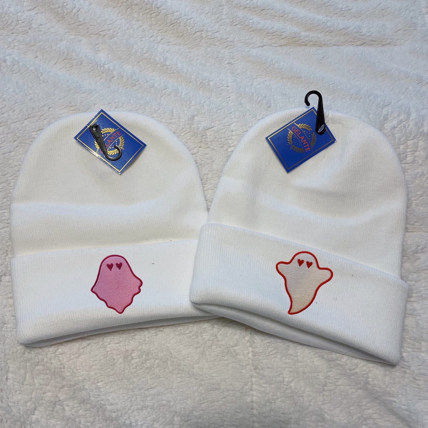 Ghosts In Love Couples Set Embroidered Beanies