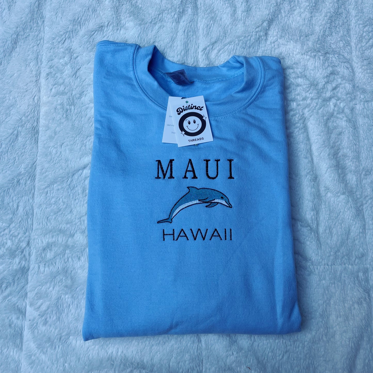 Maui Hawaii Embroidered Crewneck Sweatshirt