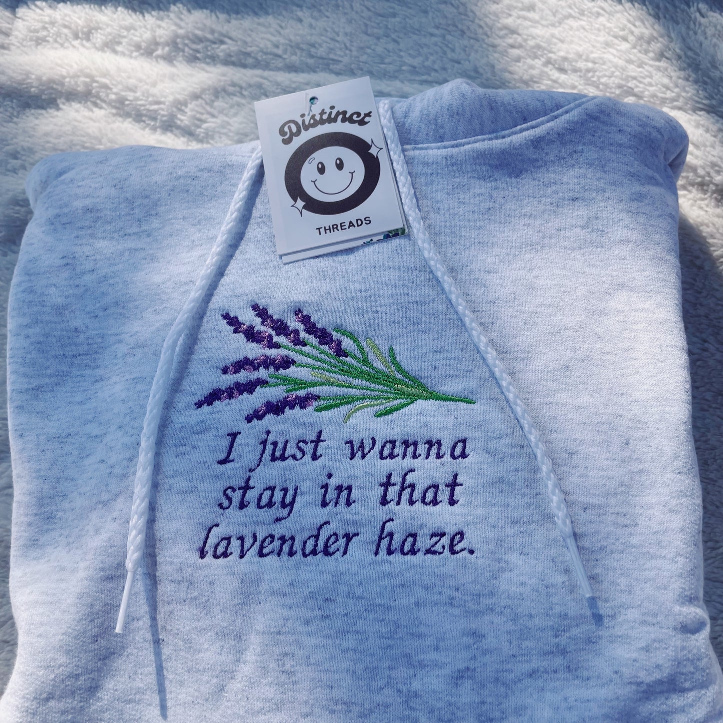 Lavender Haze Taylor Inspired Embroidered Hoodie