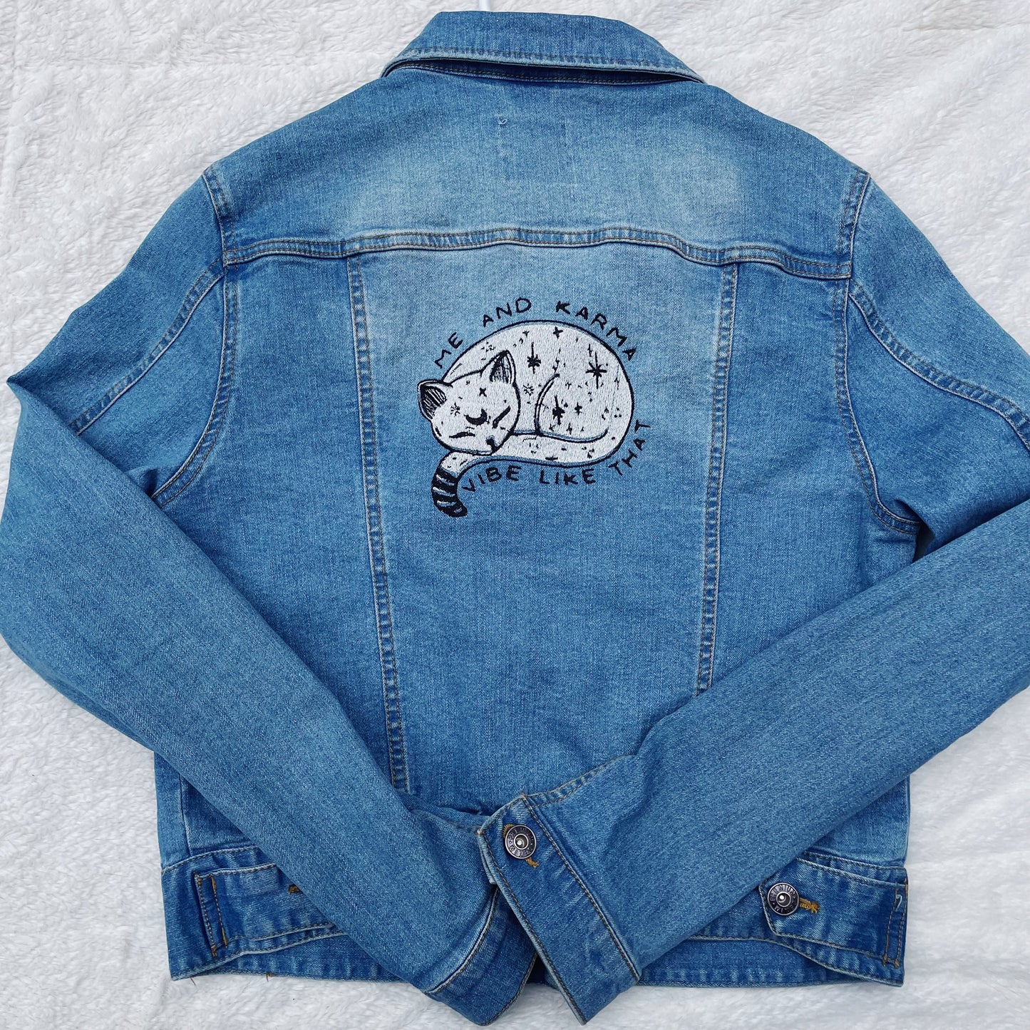 Taylor Inspired Karma Jean Jacket - Size Medium