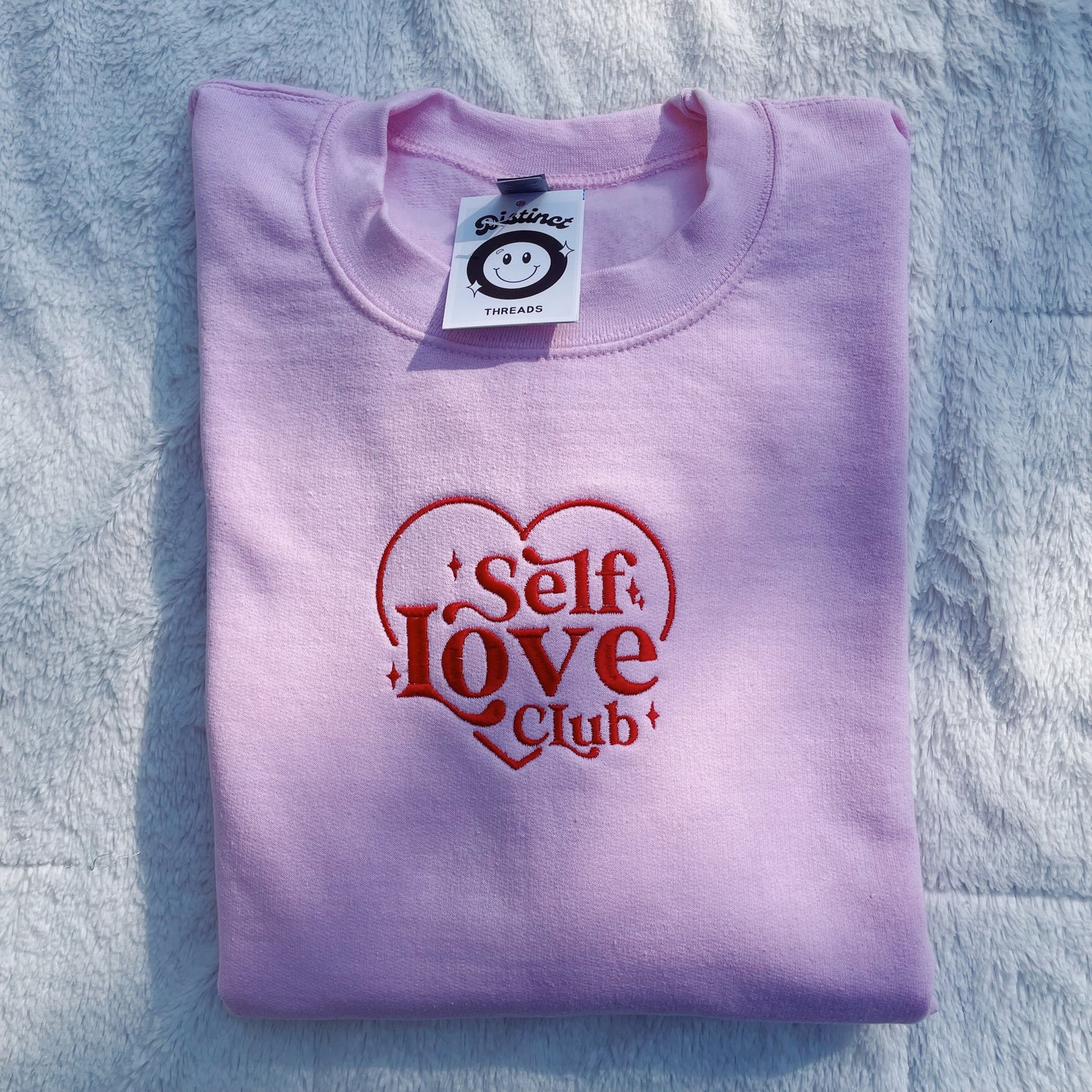 Self Love Club Embroidered Crewneck Sweatshirt