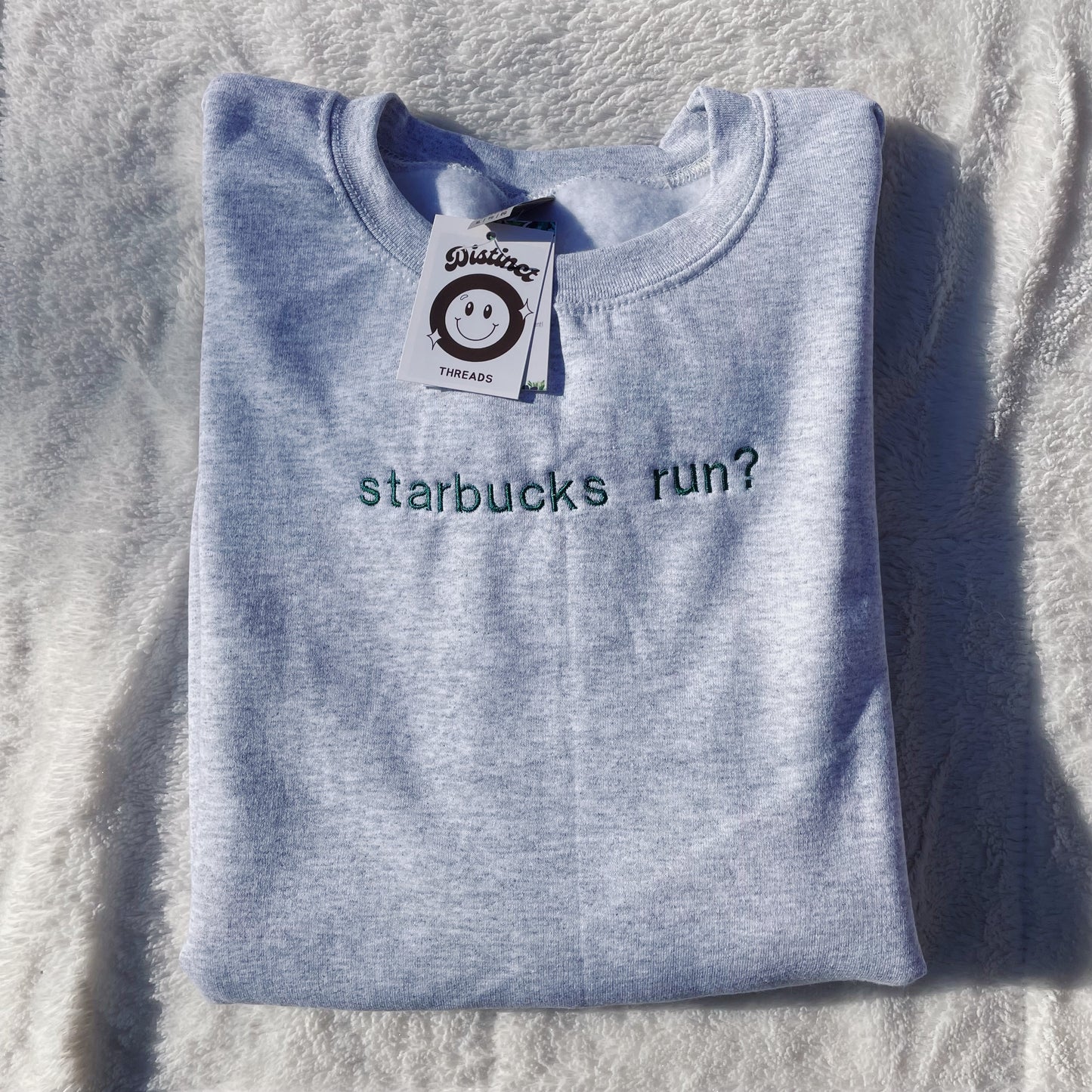 Starbucks Run? Embroidered Crewneck Sweatshirt