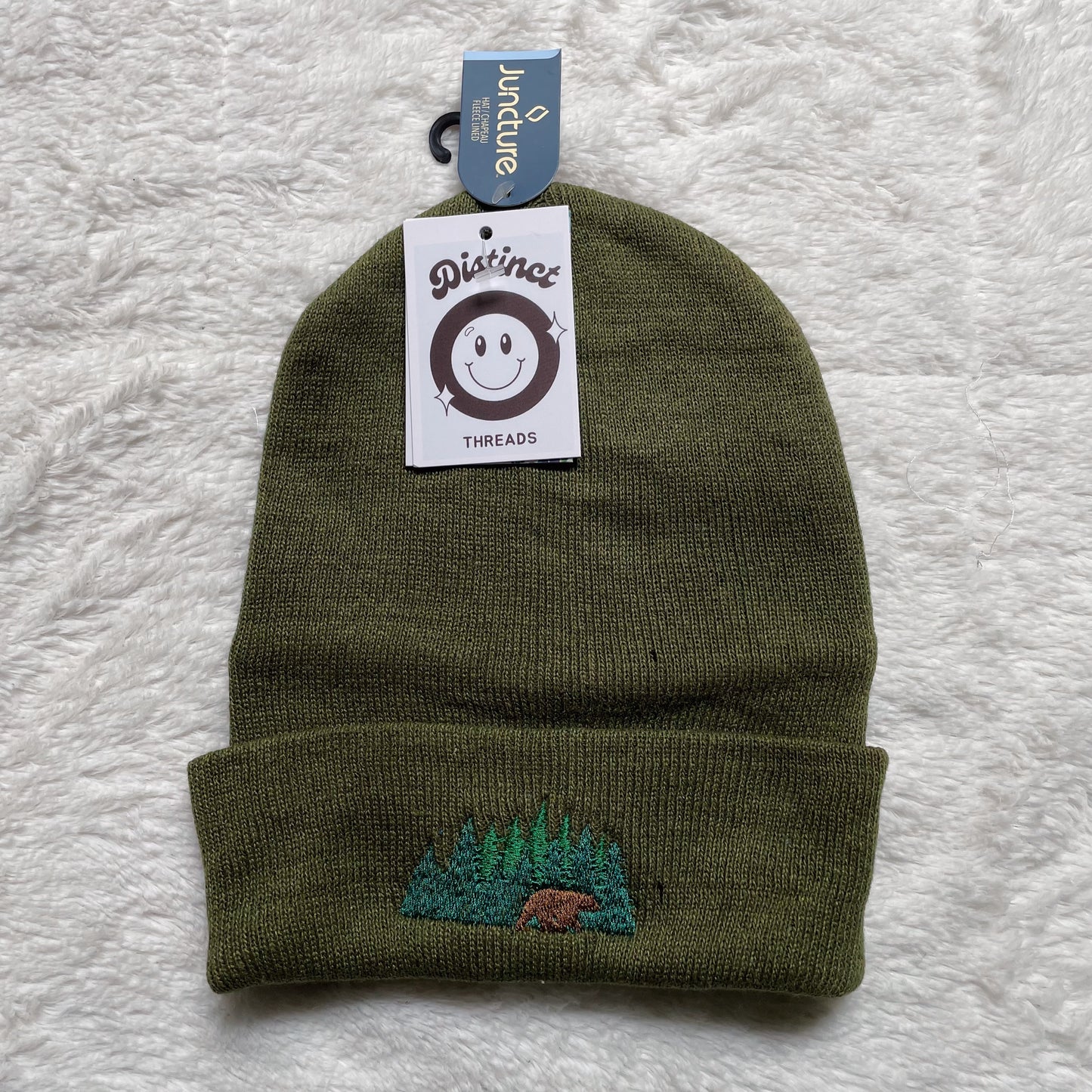 Bear & Mountains Embroidered Beanie