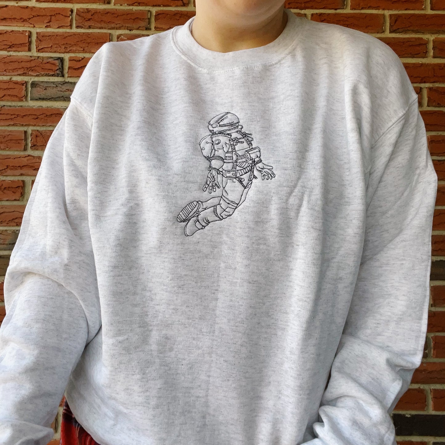 Astronaut Embroidered Crewneck Sweatshirt