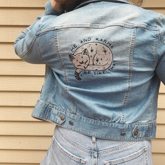 Taylor Inspired Karma Jean Jacket - Size Medium