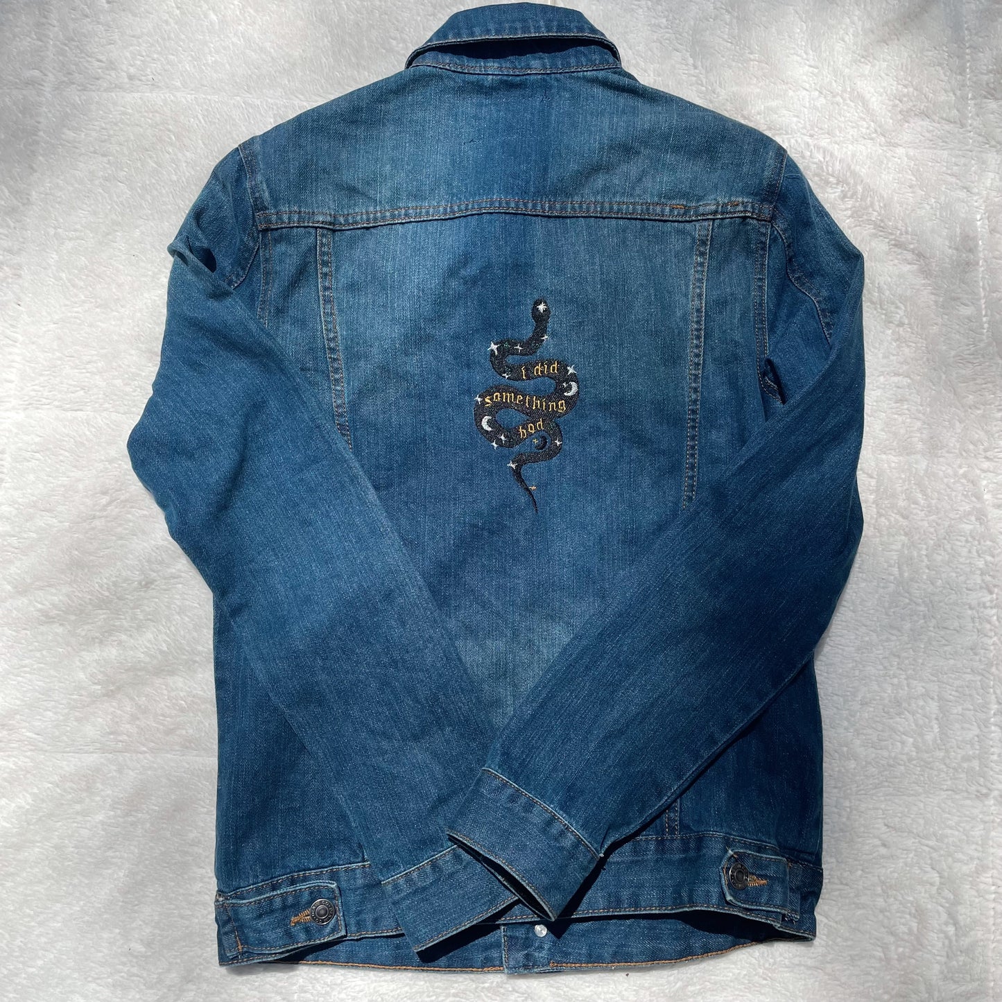 Taylor Inspired I Did Something Bad Jean Jacket - Size XS