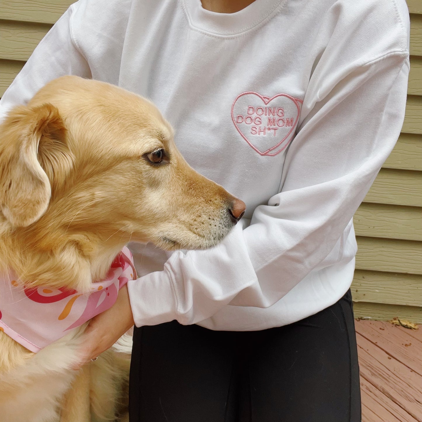 Doing Dog Mom Sh*t Embroidered Crewneck Sweatshirt