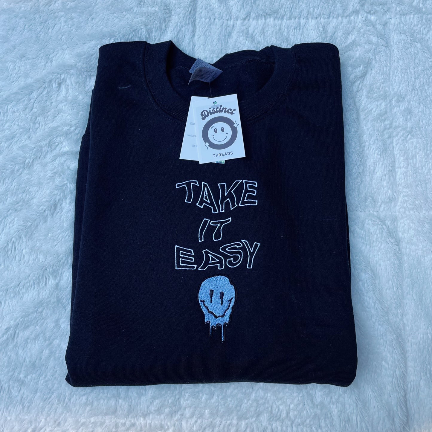 Take It Easy Embroidered Crewneck Sweatshirt