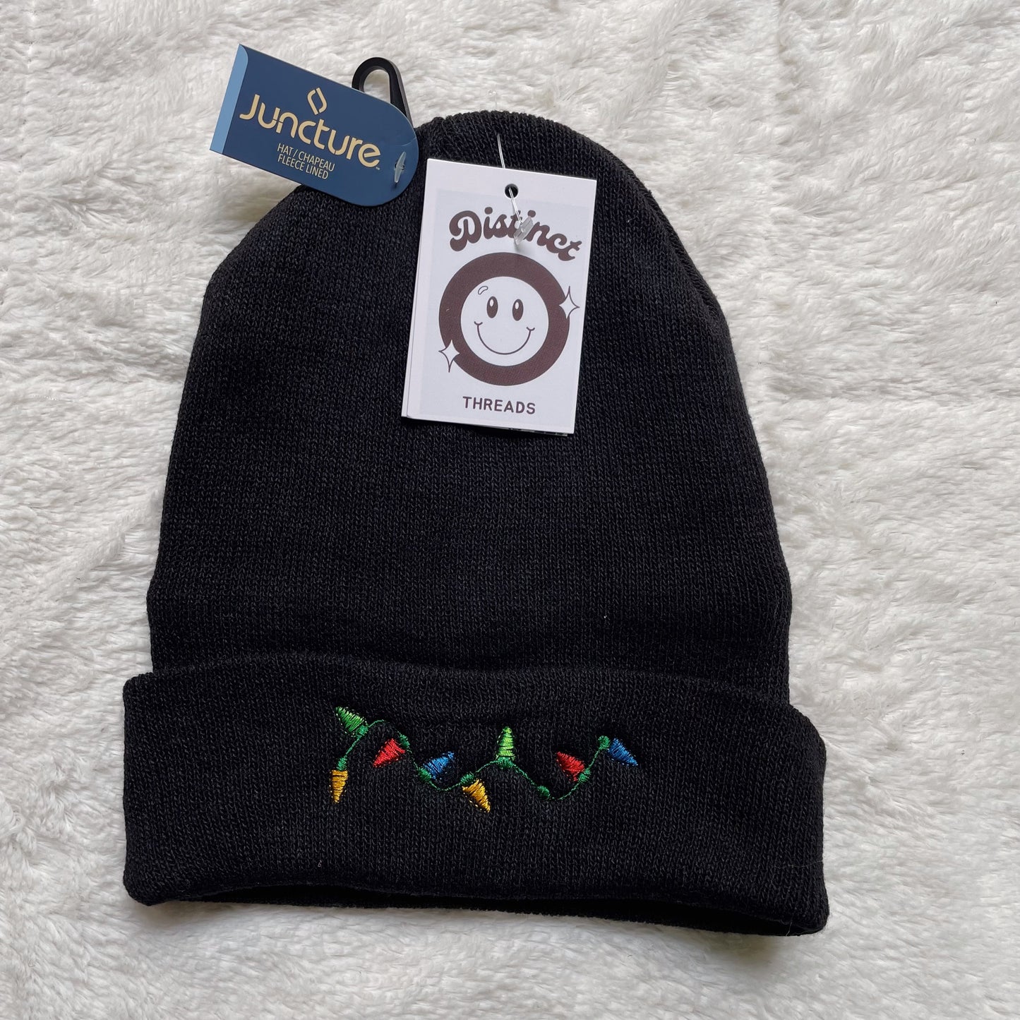 Christmas Lights Embroidered Beanie