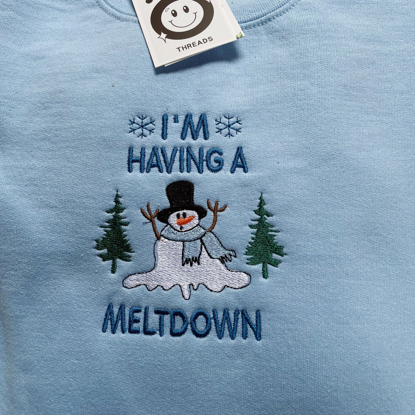 I'm Having A Meltdown Embroidered Crewneck Sweatshirt