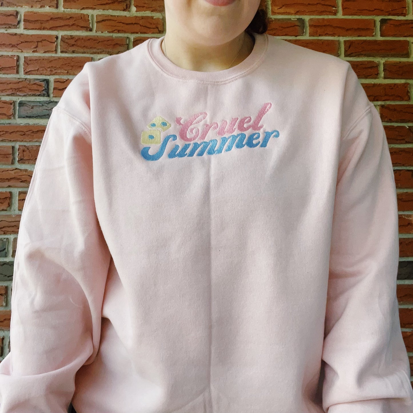 Cruel Summer Taylor Inspired Embroidered Crewneck Sweatshirt