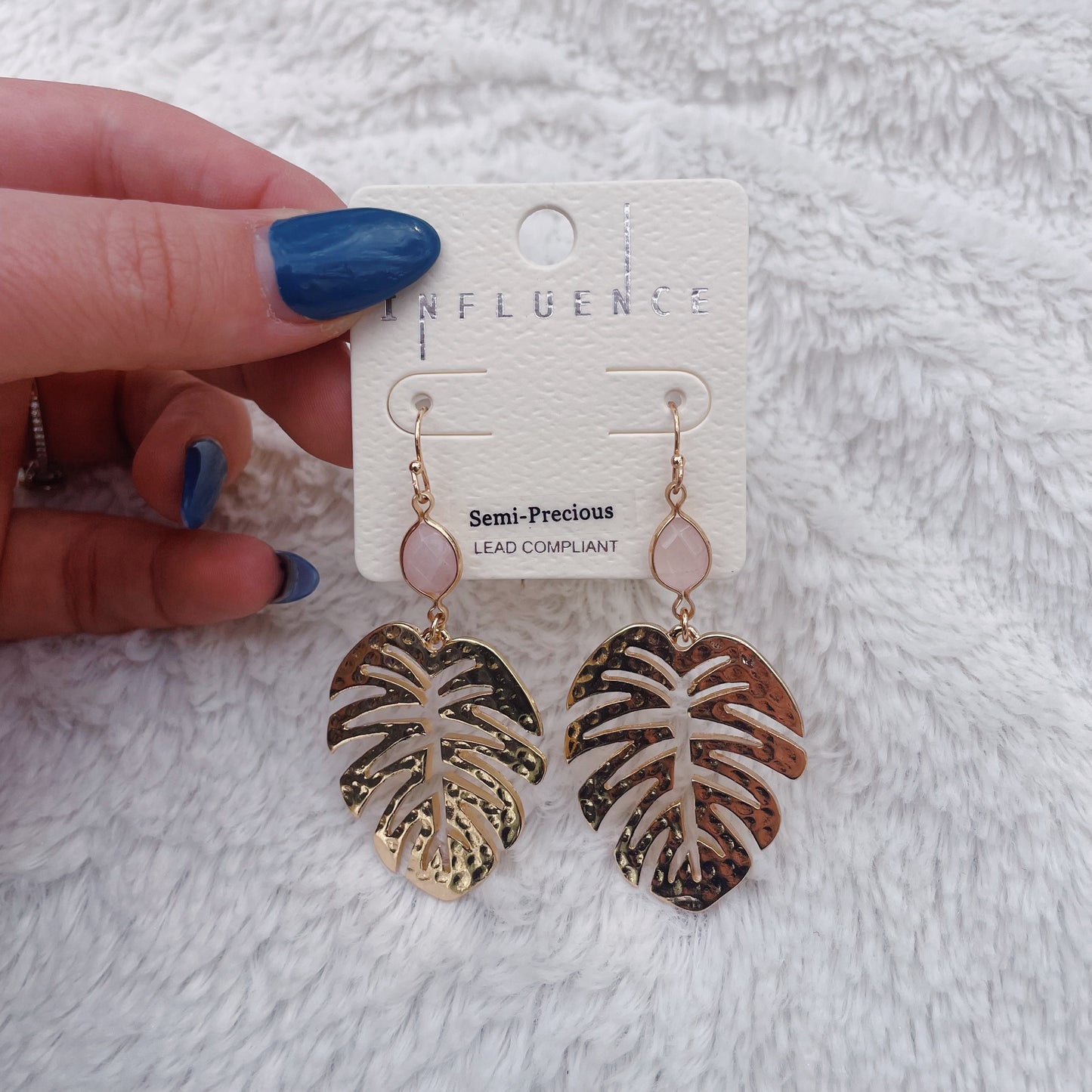 Influence Monstera Leaves Dangly Earrings