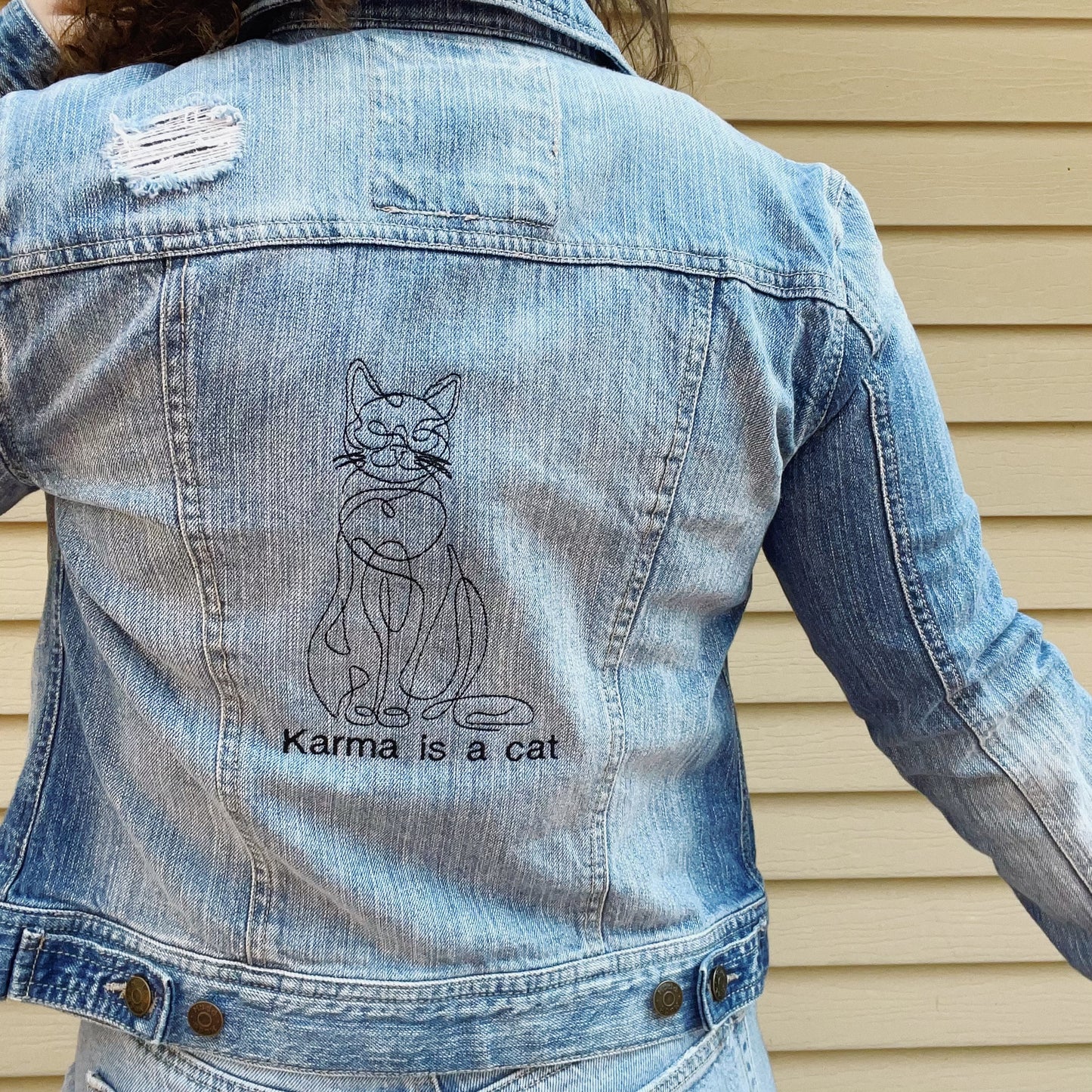 Taylor Inspired Karma Jean Jacket - Size Medium