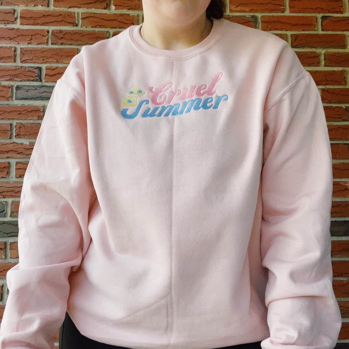 Cruel Summer Taylor Inspired Embroidered Crewneck Sweatshirt