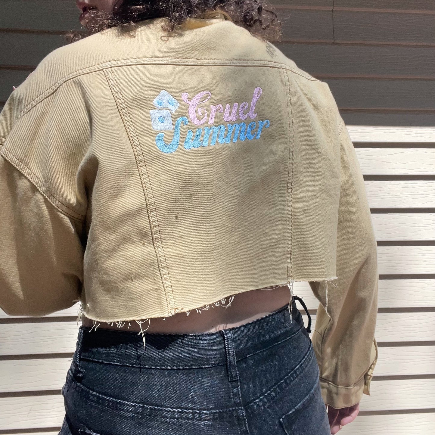 Taylor Inspired Cruel Summer Jean Jacket - Size Medium