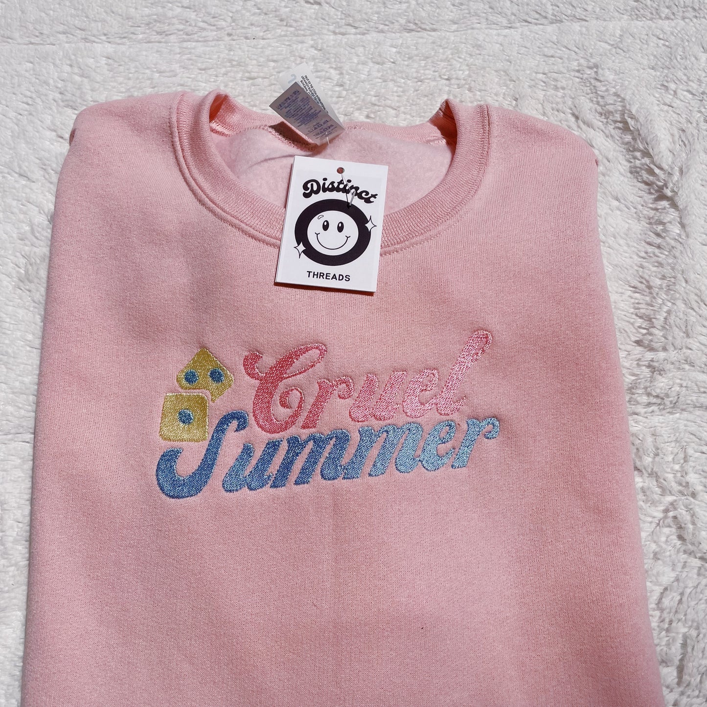 Cruel Summer Taylor Inspired Embroidered Crewneck Sweatshirt