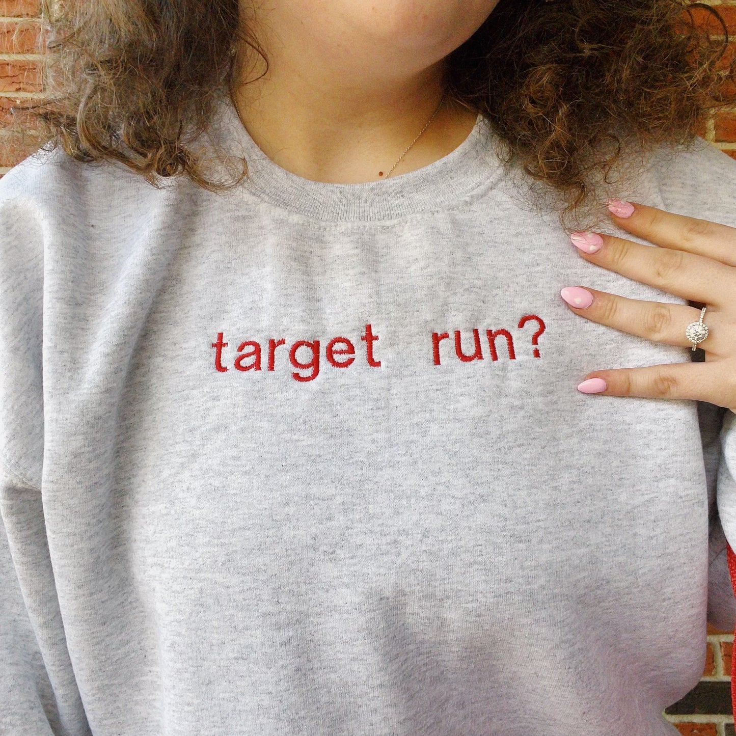 Target Run? Embroidered Crewneck Sweatshirt