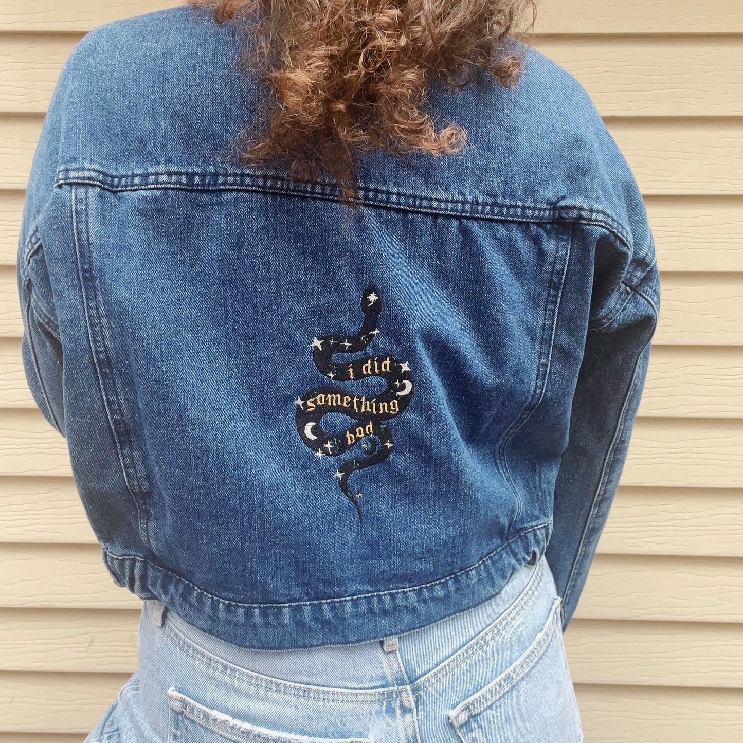 Taylor Inspired I Did Something Bad Jean Jacket - Size Large